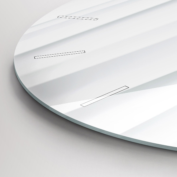 Round glass clock Waves texture