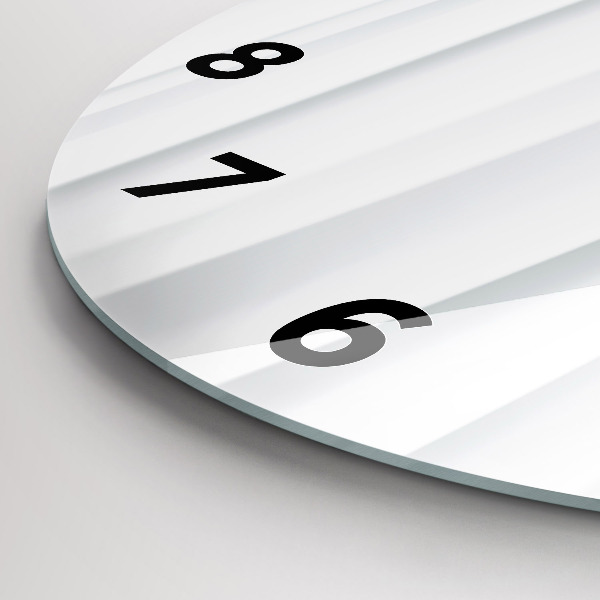 Round glass clock Waves texture