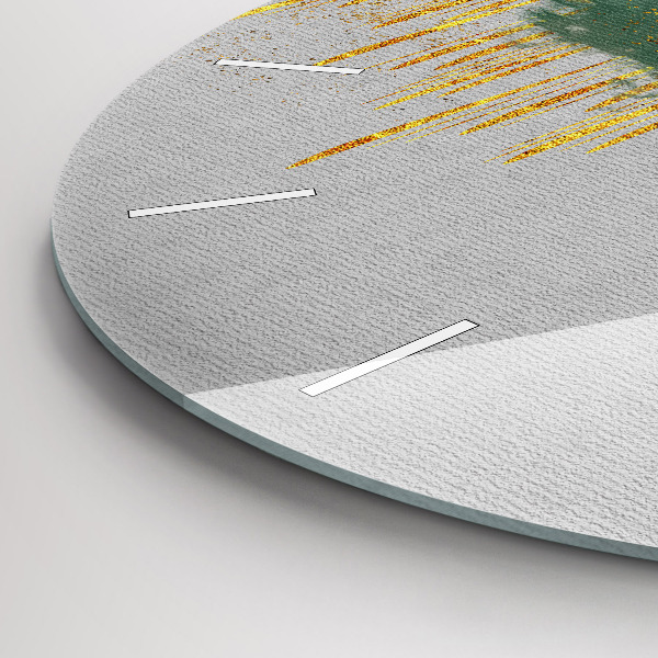 Round glass clock Decorative pattern
