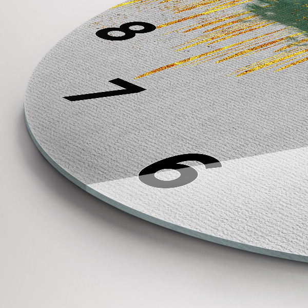 Round glass clock Decorative pattern