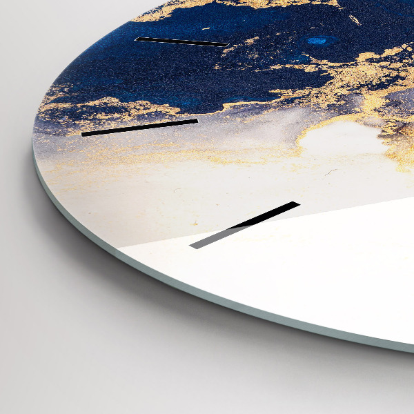 Round glass clock Marble pattern