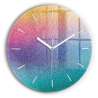 Round glass clock Gradient pattern