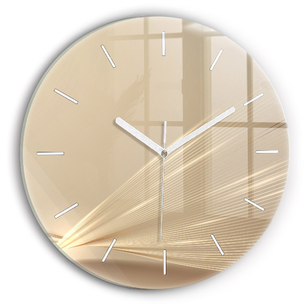 Round glass clock Abstract light