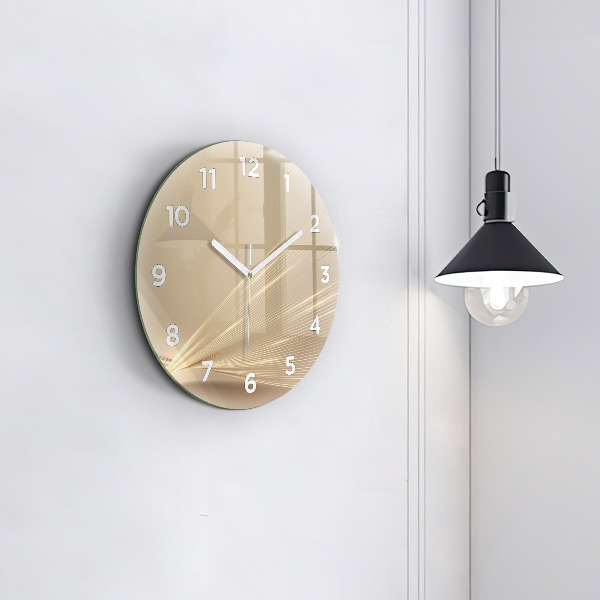 Round glass clock Abstract light