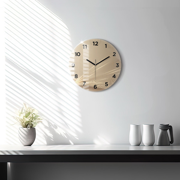 Round glass clock Abstract light