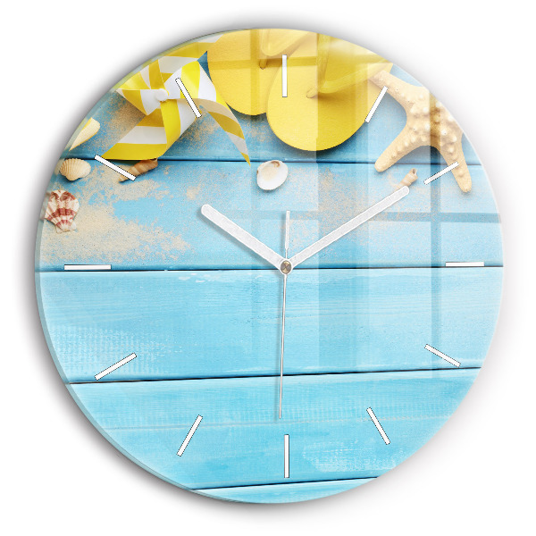 Round glass clock Beach accessories and boards
