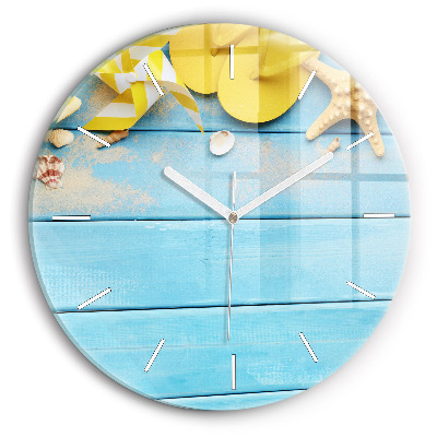 Round glass clock Beach accessories and boards
