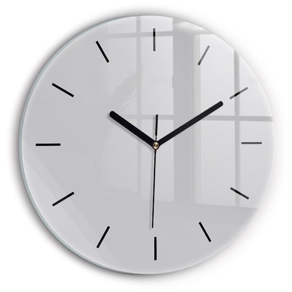 Round glass clock Light Gray