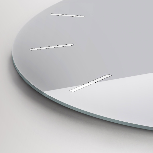 Round glass clock Light Gray