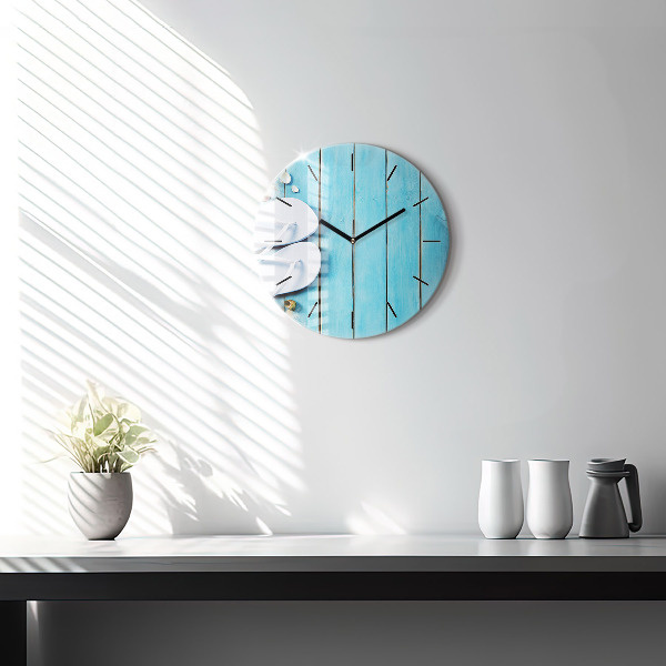 Round glass clock Holiday accessories