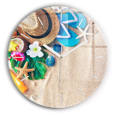 Round glass clock Holiday accessories