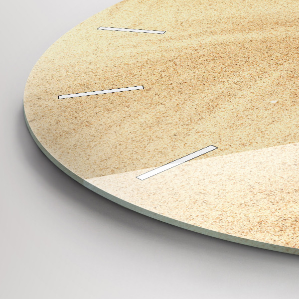 Round glass clock Golden abstraction