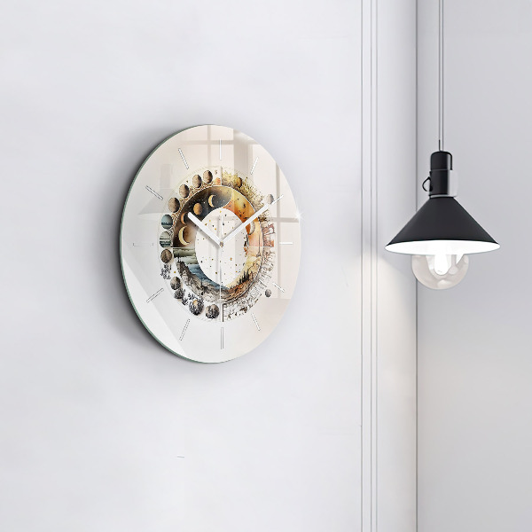 Round glass clock Astronomy clock