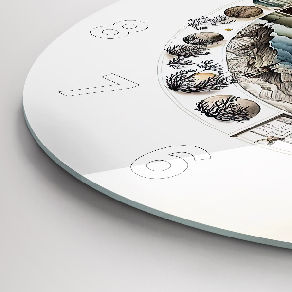 Round glass clock Astronomy clock