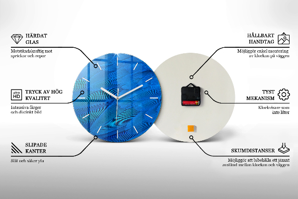 Round glass clock Horoscope clock