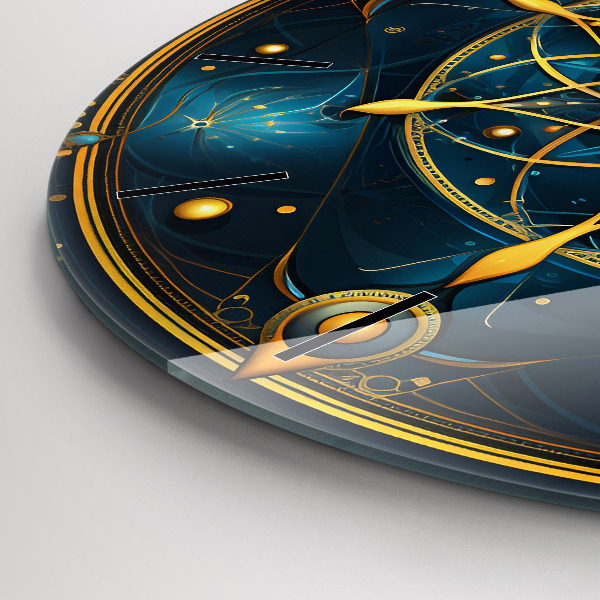 Round glass clock Horoscope clock