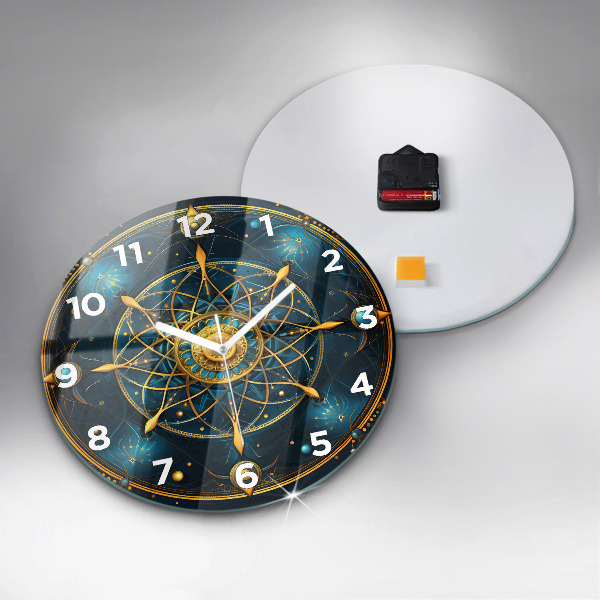Round glass clock Horoscope clock