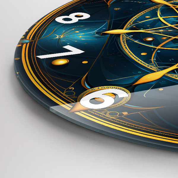 Round glass clock Horoscope clock