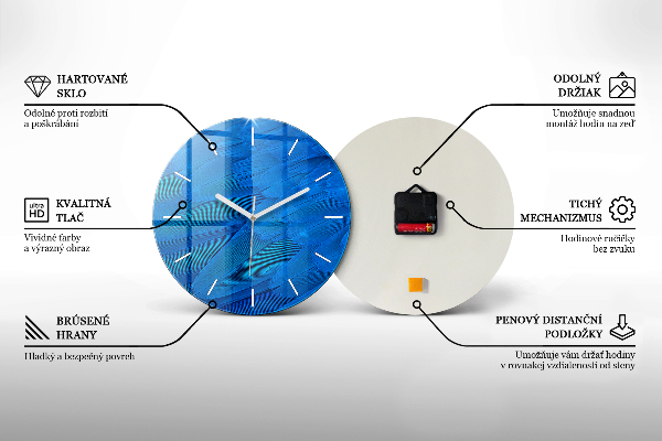 Round glass clock Stonehenge Nimbostratus