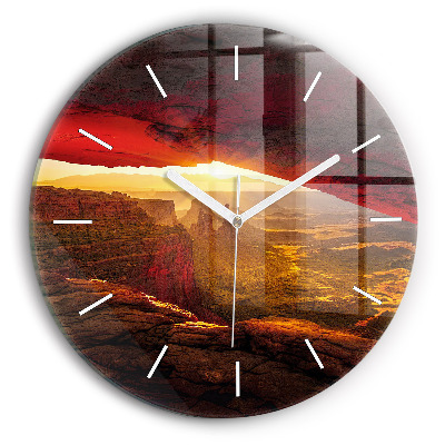 Round glass clock Grand Canyon Arizona