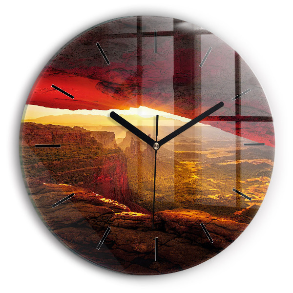 Round glass clock Grand Canyon Arizona