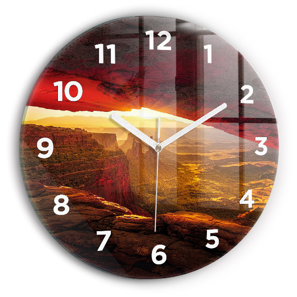 Round glass clock Grand Canyon Arizona