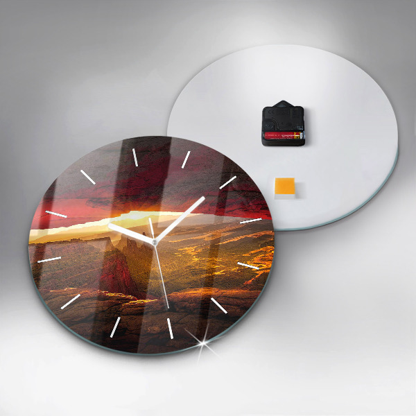 Round glass clock Grand Canyon Arizona