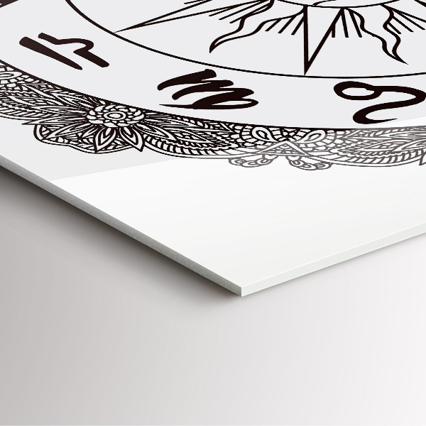 Square glass clock Decorative zodiacs