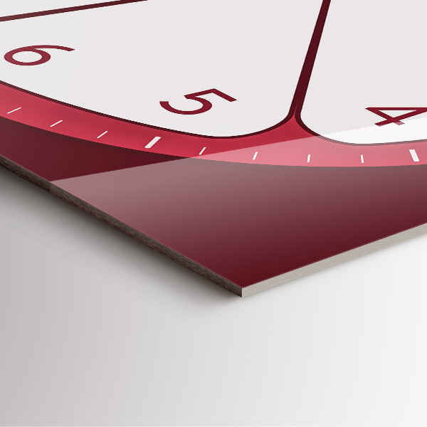 Square glass clock Sliced ​​fruit