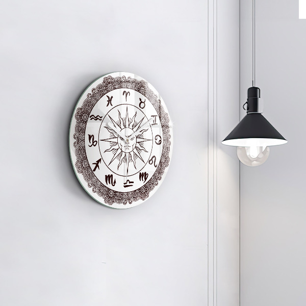 Round clock glass Decorative Zodiacs