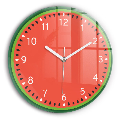 Round clock glass Sweet Watermelon