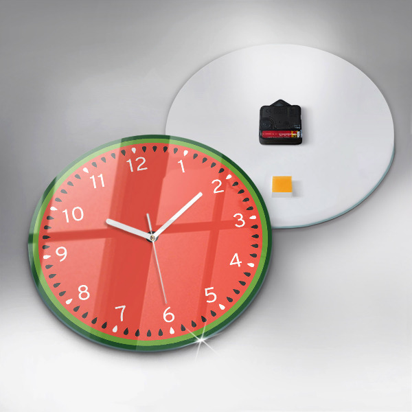 Round clock glass Sweet Watermelon