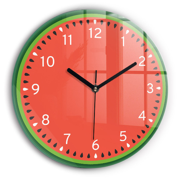 Round clock glass Sweet Watermelon