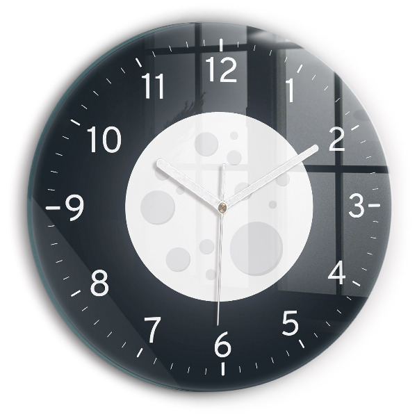 Round clock glass Full Moon
