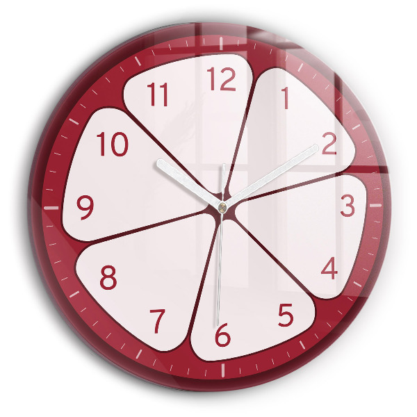 Round clock glass Sliced fruit