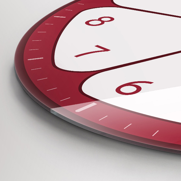 Round clock glass Sliced ​​fruit