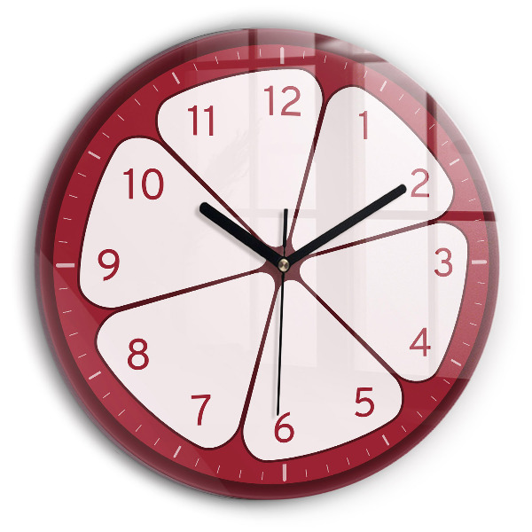 Round clock glass Sliced ​​fruit